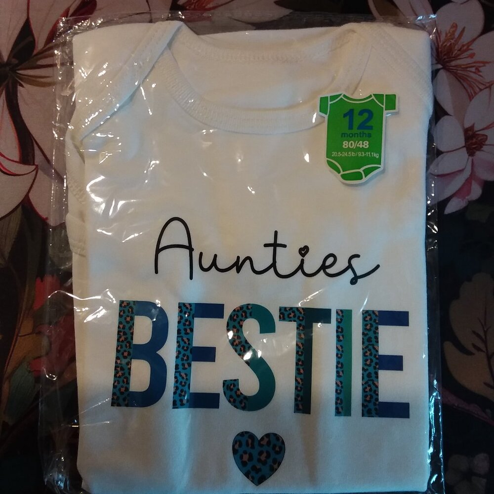 Aunties Bestie Baby Romper 12 month